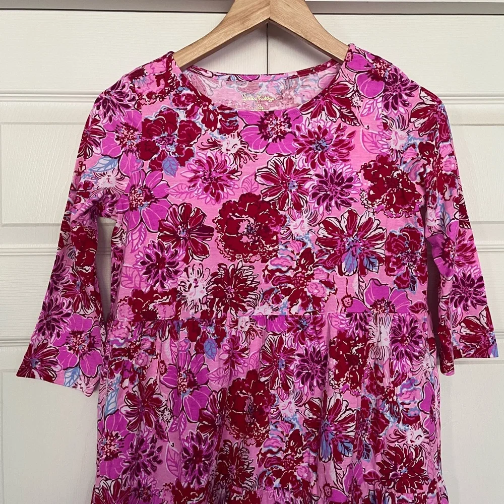 {Lilly Pulitzer} Mini Geanna Cotton Dress in Lilac Thistle In The Wild Flowers